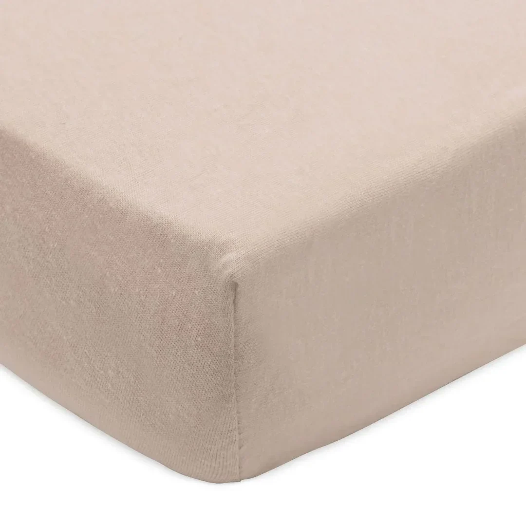 Jollein® Fitted Sheet Jersey 140x70/150x75 Wild Rose/Biscuit 2 Pack - Image 3