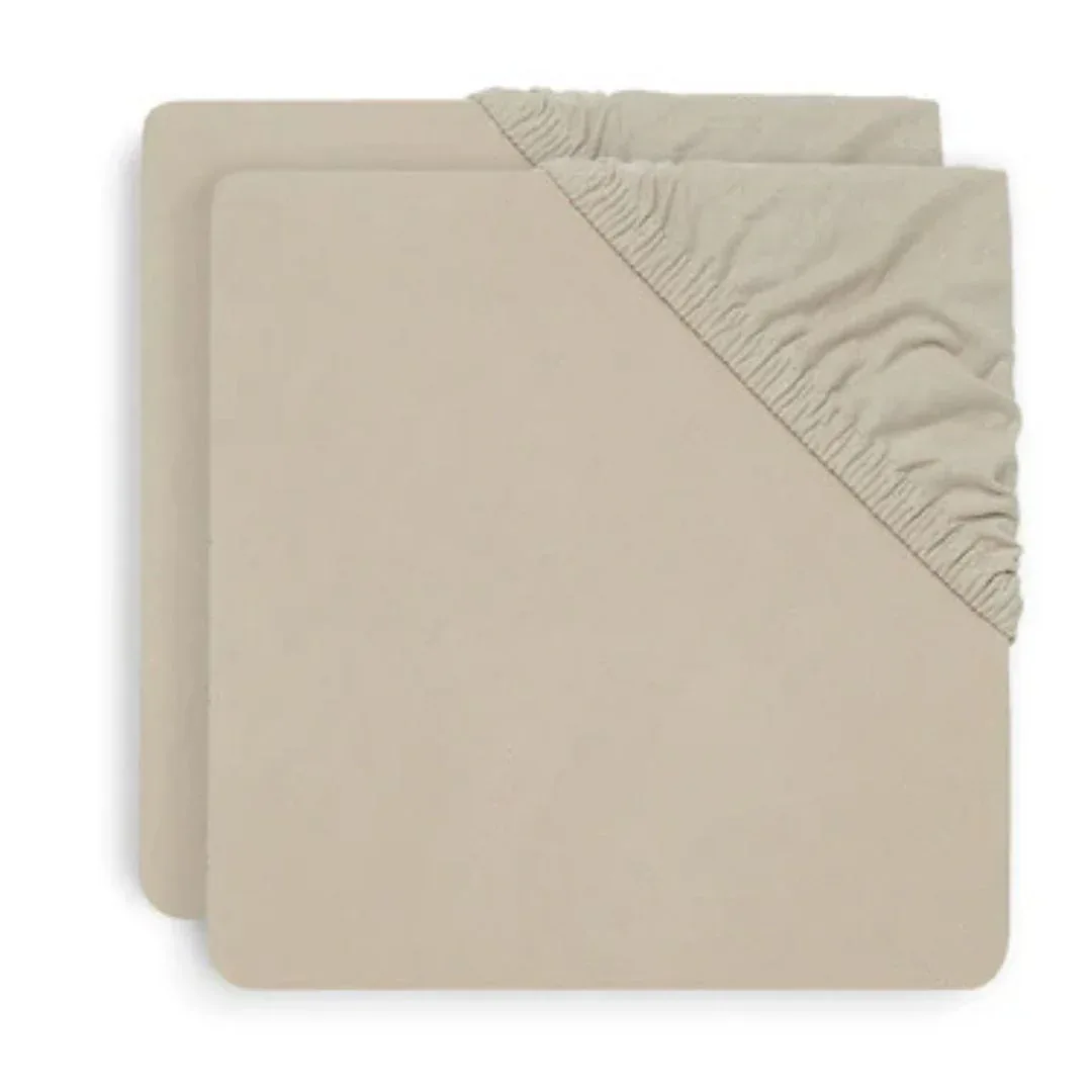 Jollein® Fitted Sheet Jersey 2pack 120x60 Nougat - Image 3