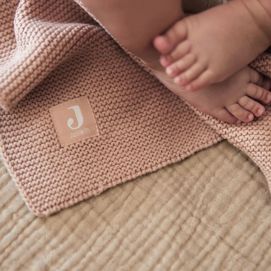 Jollein® Knitted Baby Blanket Basic Knit Wild Rose 75x100 cm - Image 6