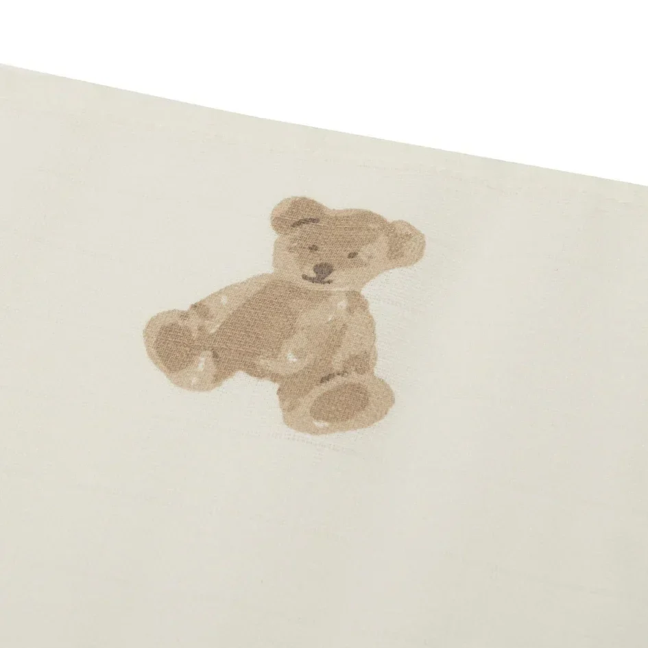Jollein® Mouth cloth hydrophilic Teddy Bear 31x31 3pcs - Image 2