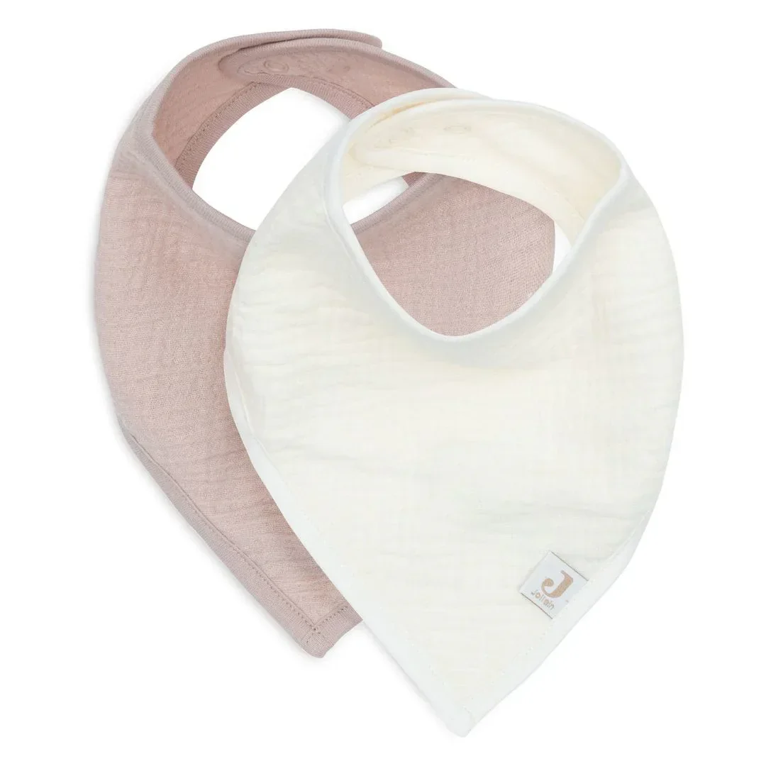Jollein® Muslin Bandana Bib Wild Rose/Oatmeal 2 pcs.