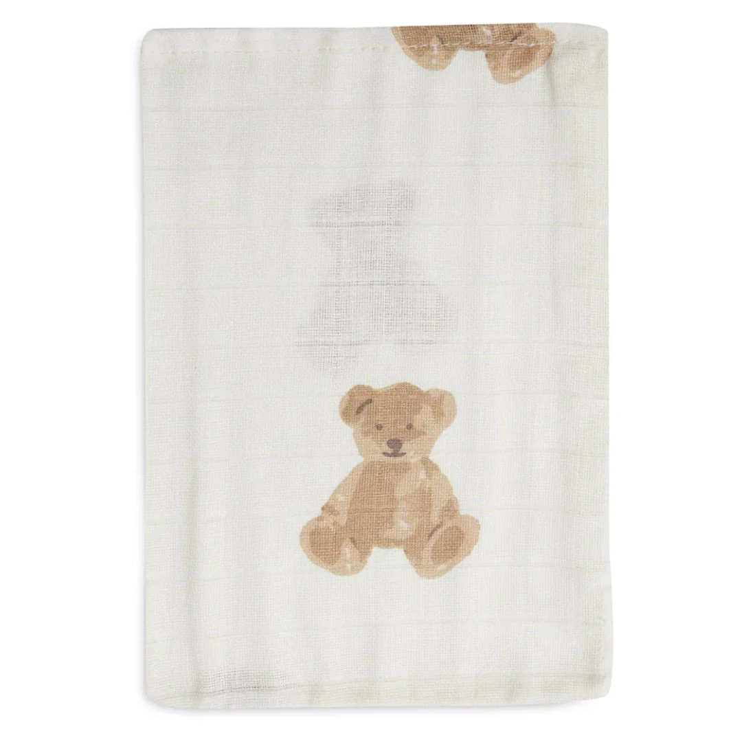 Jollein® Muslin Cloth Set (3 pcs) Teddy Bear 31x31 cm - Image 2