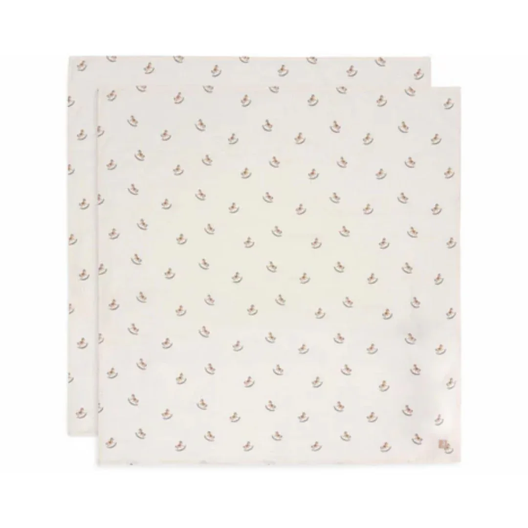 Jollein® Muslin multi cloth small 115x115 Nostalgic Ride (2pack) - Image 2
