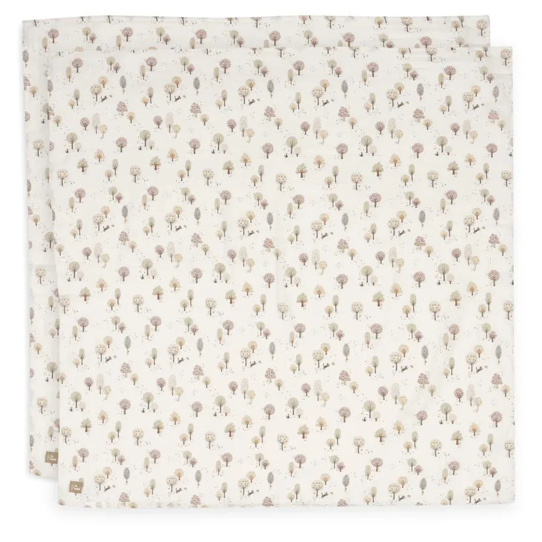 Jollein® Set of 2 Muslin Swaddles Tiny Park 115x115cm