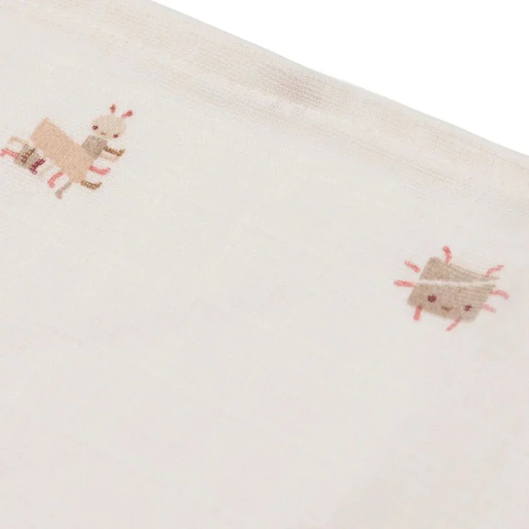 Jollein® Set of 3 muslin cloths Animal Friends 31x31 cm - Image 3