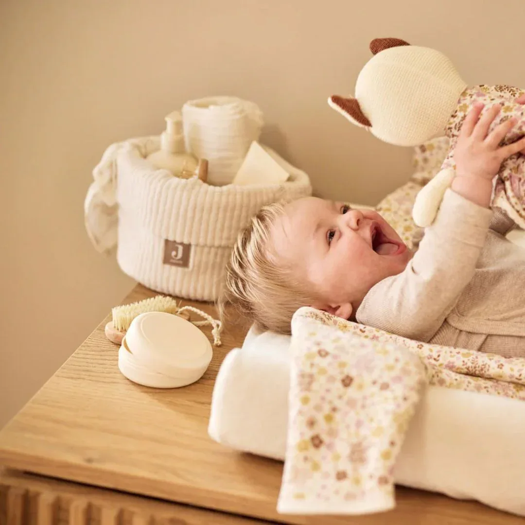 Jollein® Storage Basket for Changing Table Cloudy Rib Oatmeal - Image 3