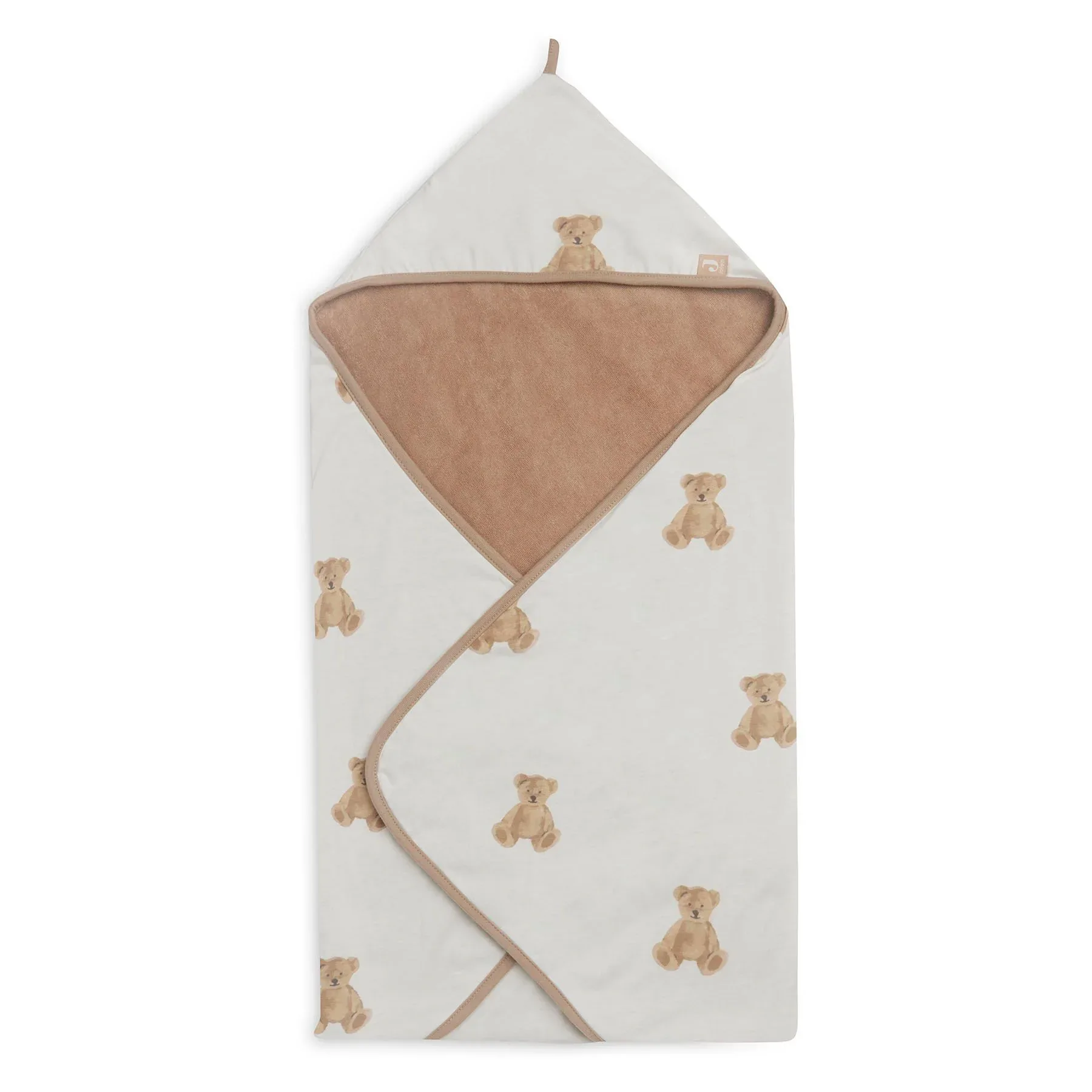 Jollein® Terrycloth Bathcape Teddy Bear GOTS 75x75 - Image 3