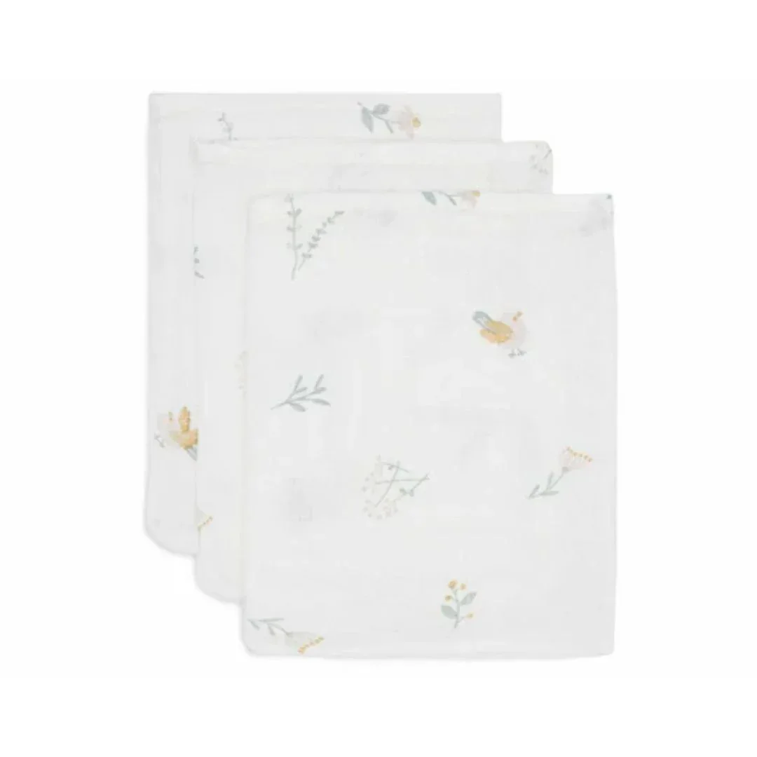 Jollein® Washcloths Muslin Lovely Birds (3pack) - Image 2