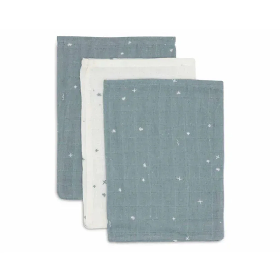 Jollein® Washcloths Muslin Twinkling Sea Green (3pack) - Image 2
