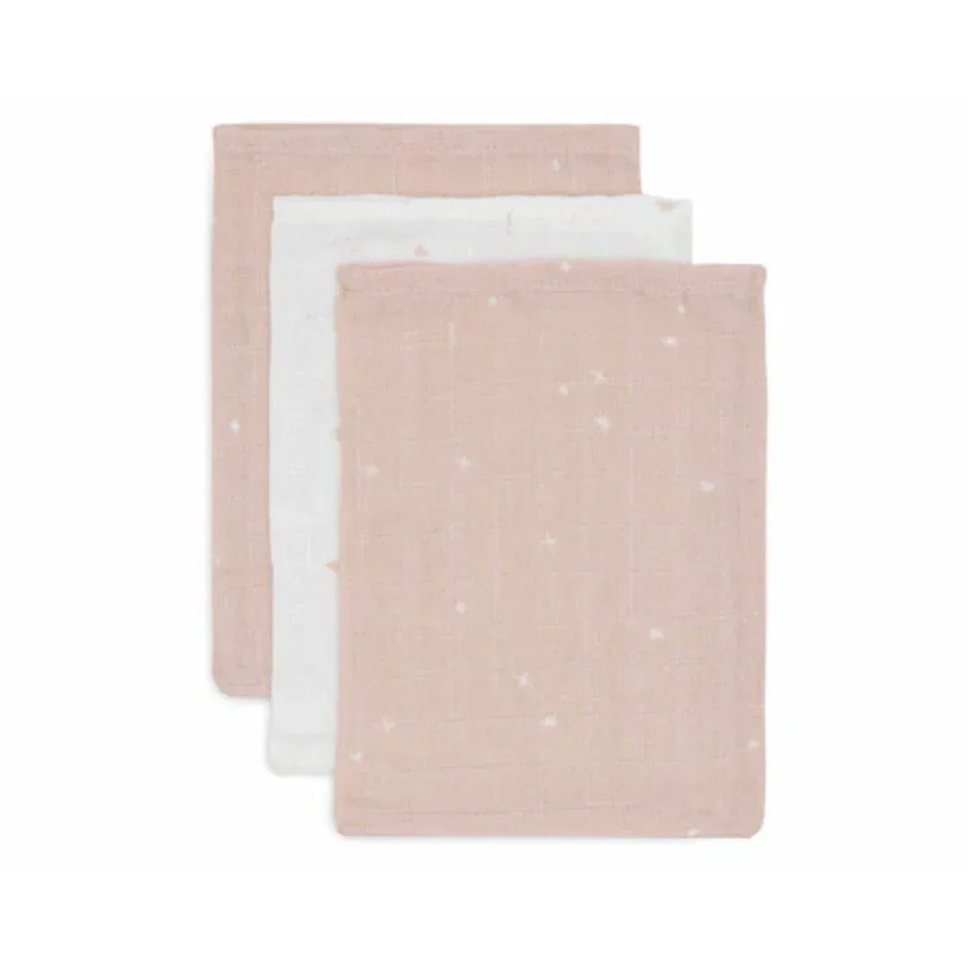 Jollein® Washcloths Muslin Twinkling Wild Rose (3pack) - Image 2