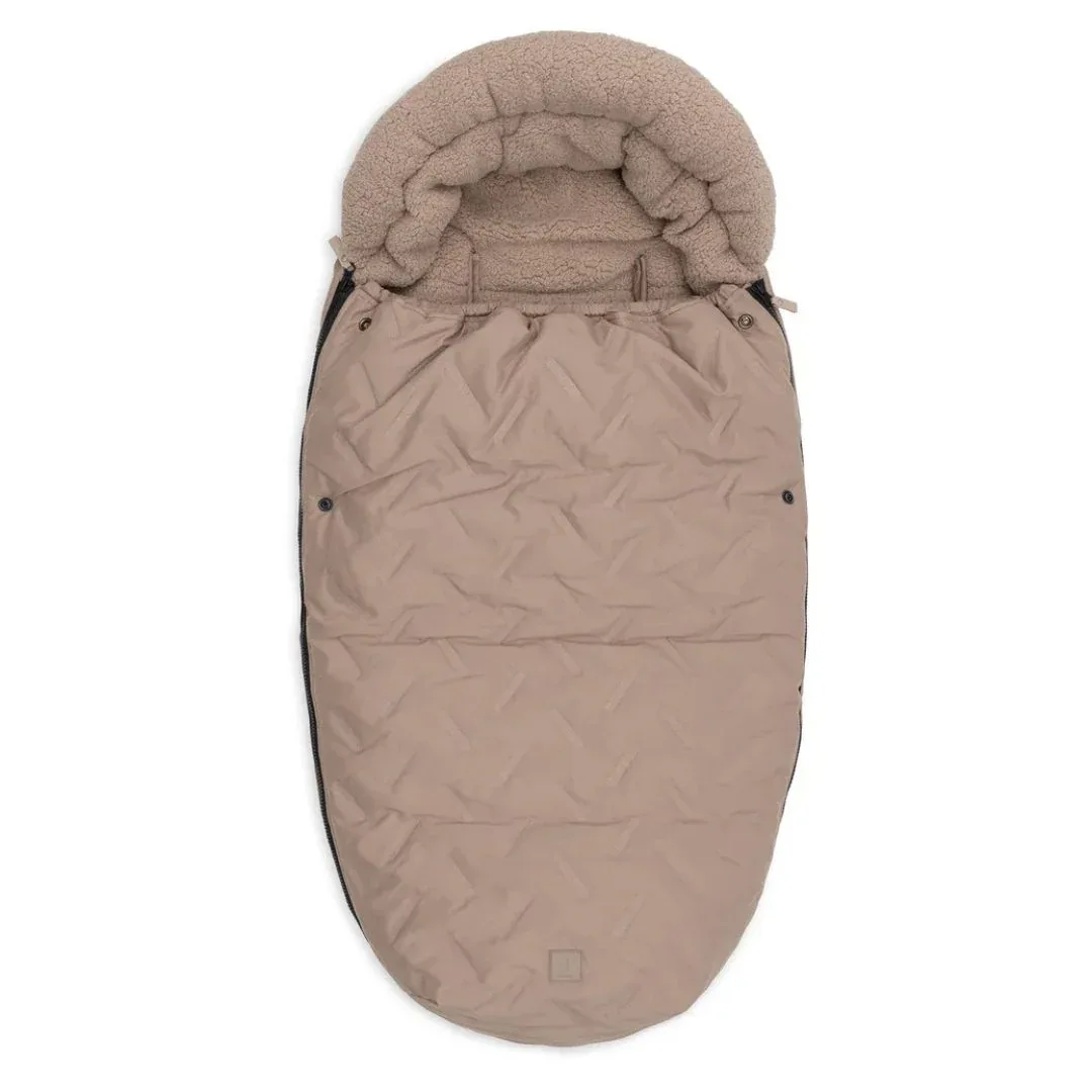 Jollein® Winter Footmuff for Stroller 0+ 3/5-Point Harness Embossed Milky Coffee