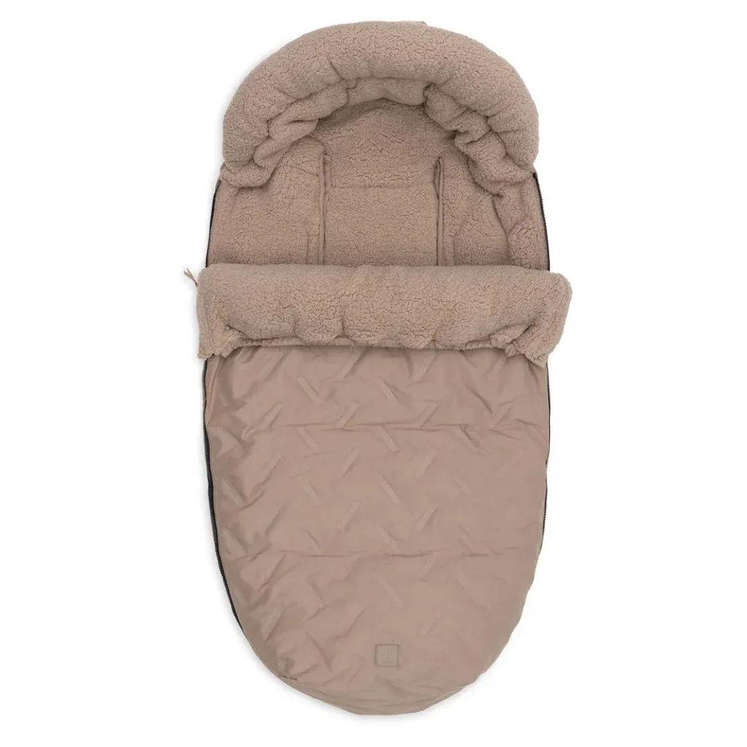 Jollein® Winter Footmuff for Stroller 0+ 3/5-Point Harness Embossed Milky Coffee - Image 2