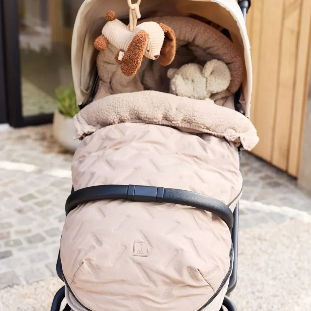 Jollein® Winter Footmuff for Stroller 0+ 3/5-Point Harness Embossed Milky Coffee - Image 9