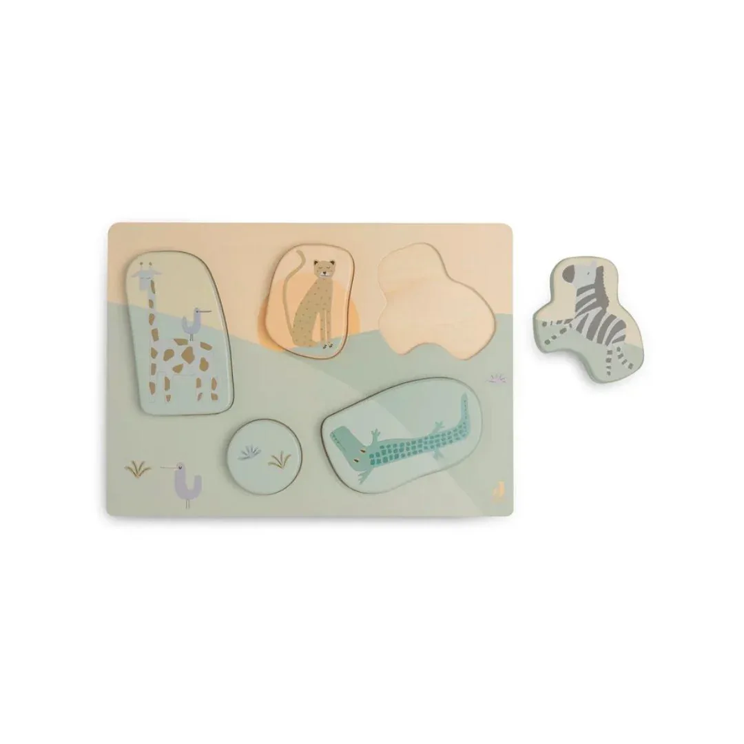 Jollein® Wooden Puzzle 28x20x2cm Farm - Image 2