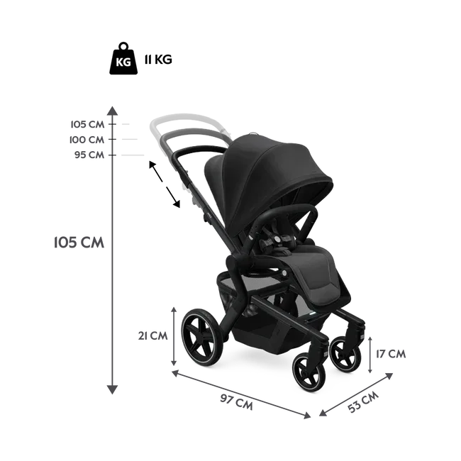 Joolz® Hub™+ Baby Stroller Brilliant black - Image 3