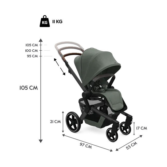 Joolz® Hub™+ Baby Stroller Forest Green - Image 3