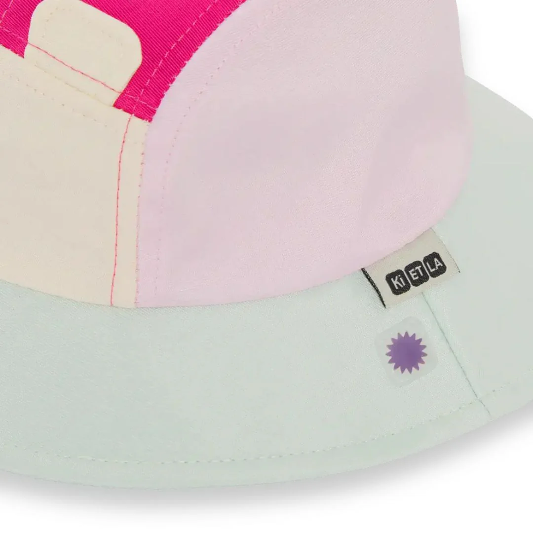 KiETLA® Klobuček Camper Hat Ourson Raspberry Pink Green - Image 4