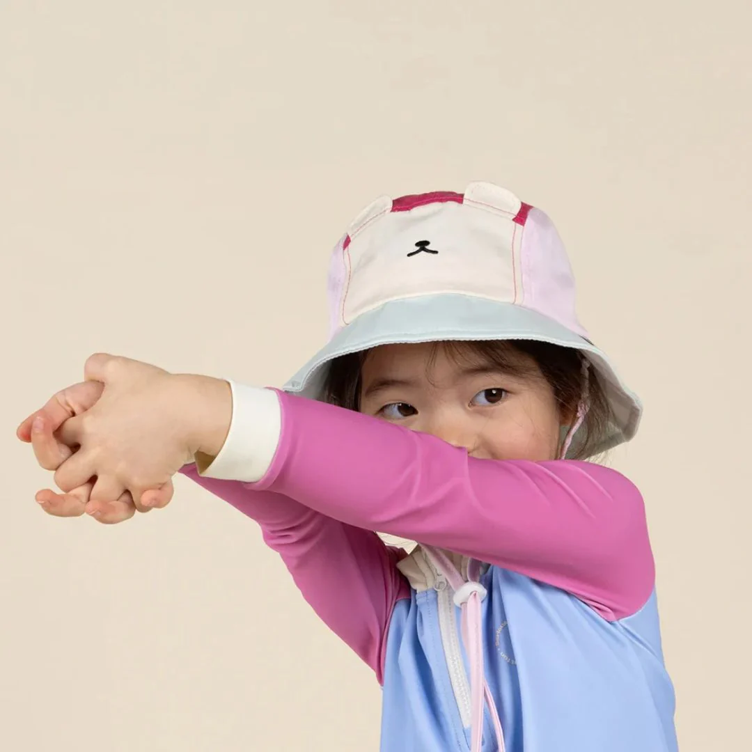 KiETLA® Klobuček Camper Hat Ourson Raspberry Pink Green - Image 6
