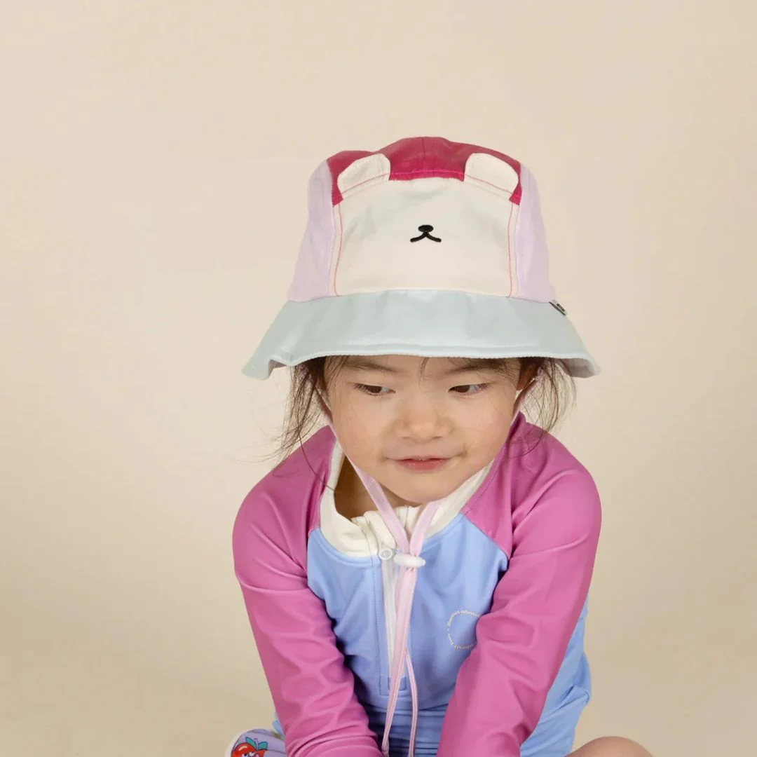 KiETLA® Klobuček Camper Hat Ourson Raspberry Pink Green - Image 8