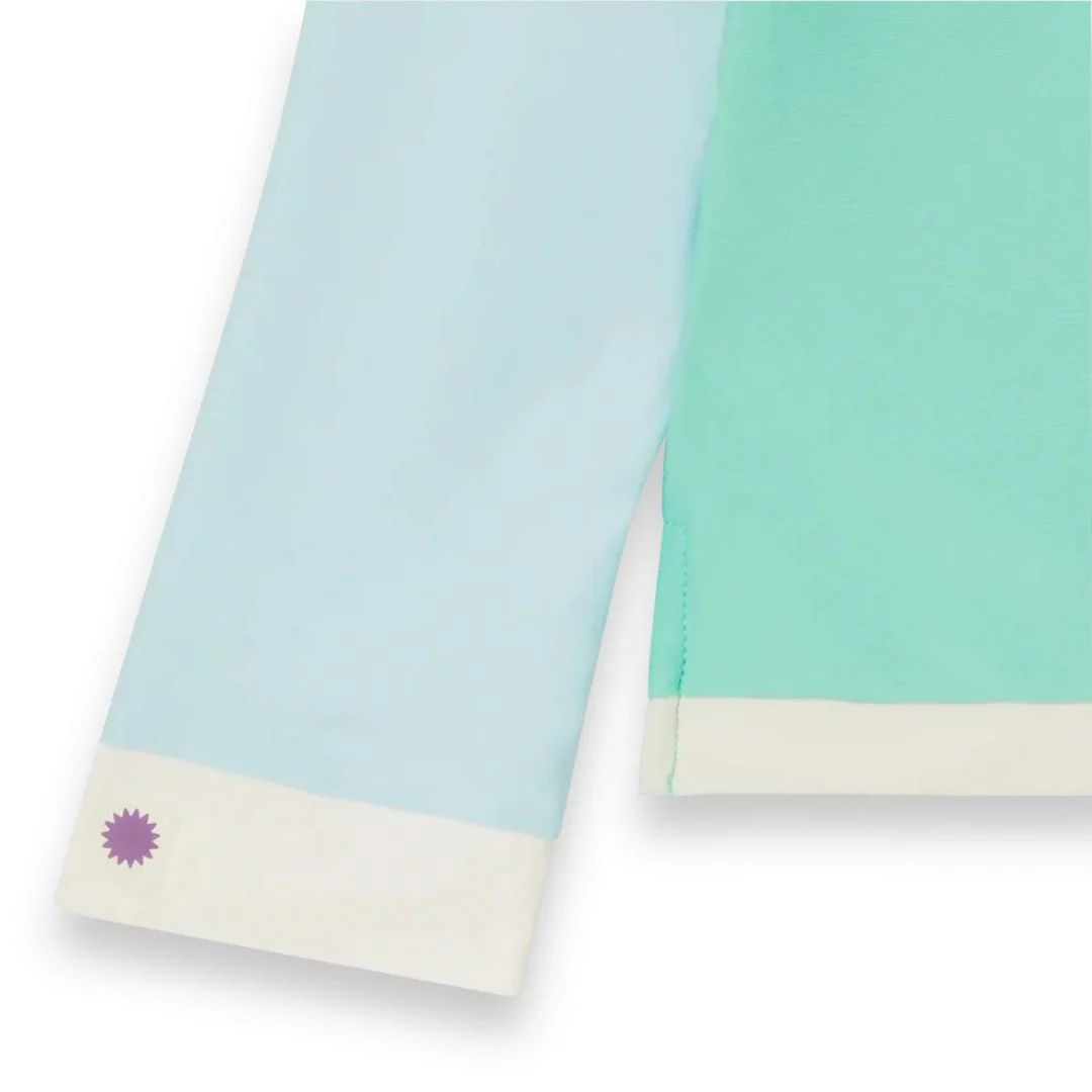 KiETLA® Otroška kopalna majica z dolgimi rokavi Green/Blue - Image 4