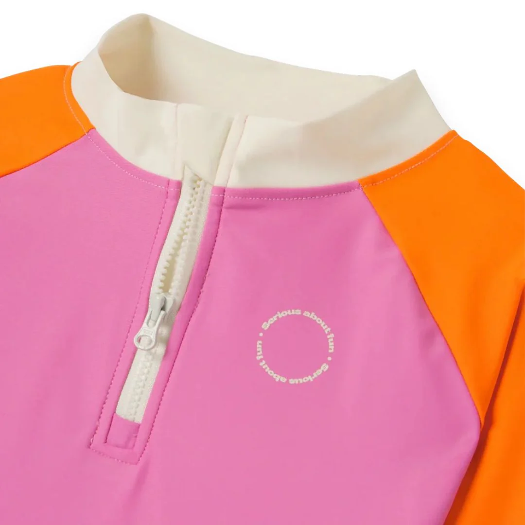 KiETLA® Otroška kopalna majica z dolgimi rokavi Pink/Red - Image 3