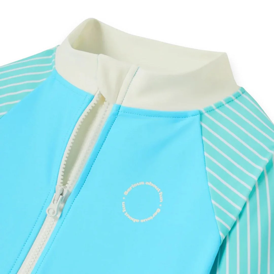 KiETLA® Otroške daljše enodelne kopalke Blue/Striped - Image 3