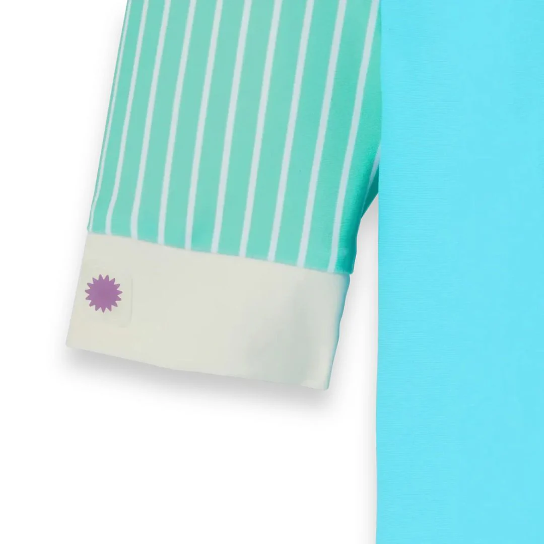 KiETLA® Otroške daljše enodelne kopalke Blue/Striped - Image 4