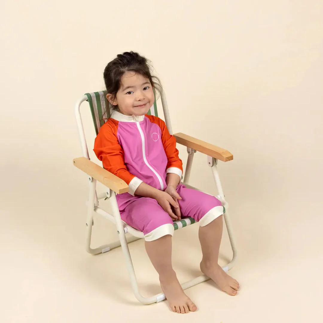 KiETLA® Otroške daljše enodelne kopalke Pink/Red - Image 7