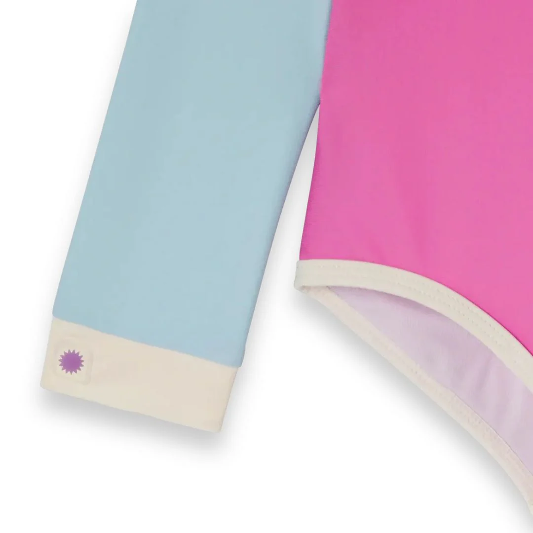 KiETLA® Otroške enodelne kopalke Pink/Blue - Image 4