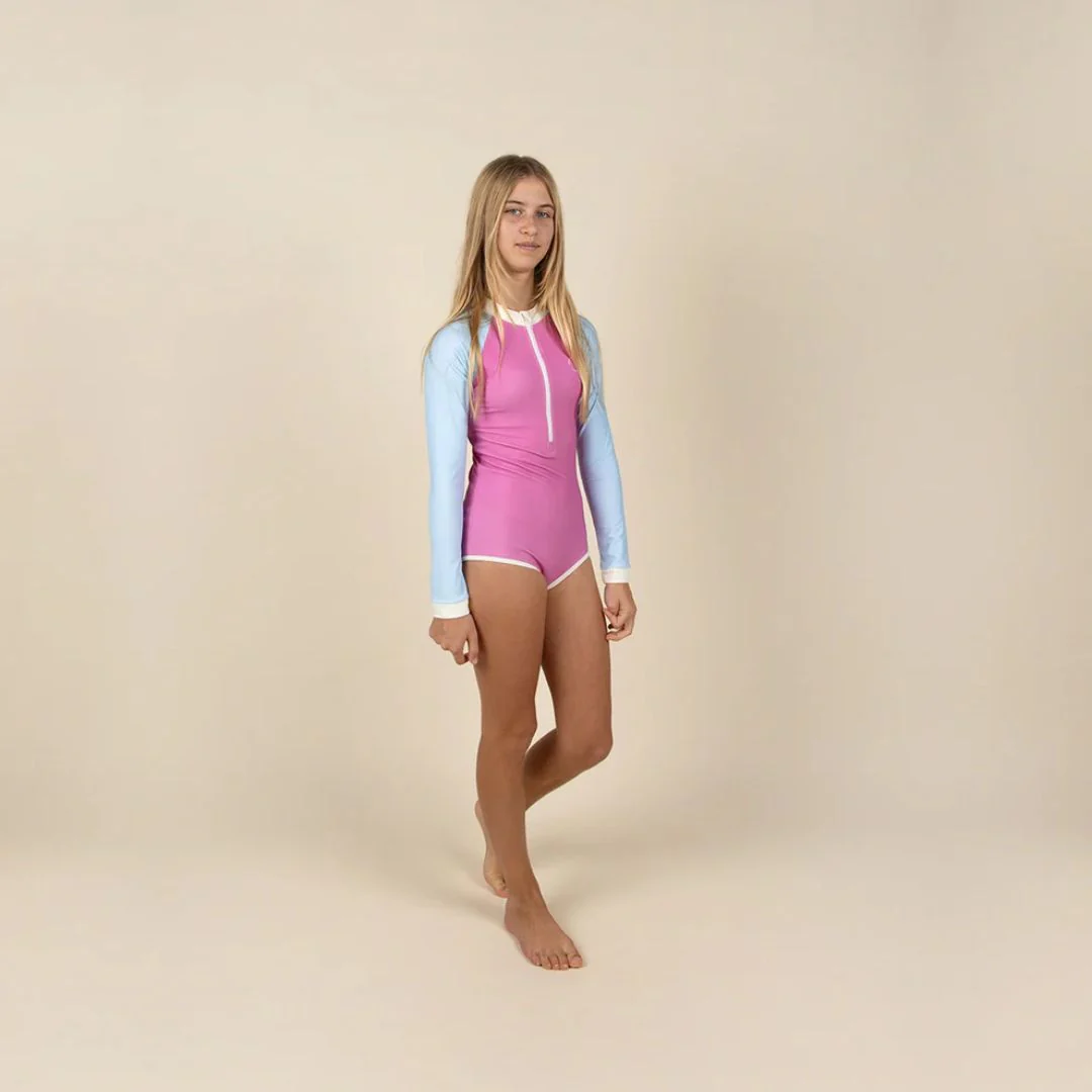 KiETLA® Otroške enodelne kopalke Pink/Blue - Image 6