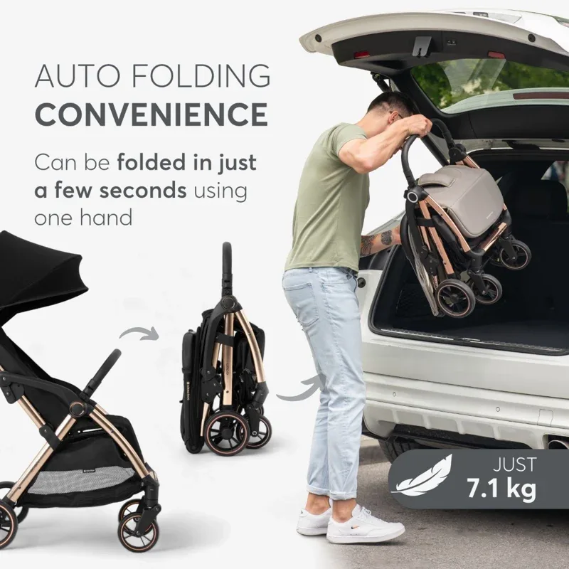 KikkaBoo® Autofolding pushchair Eden Grey - Image 4