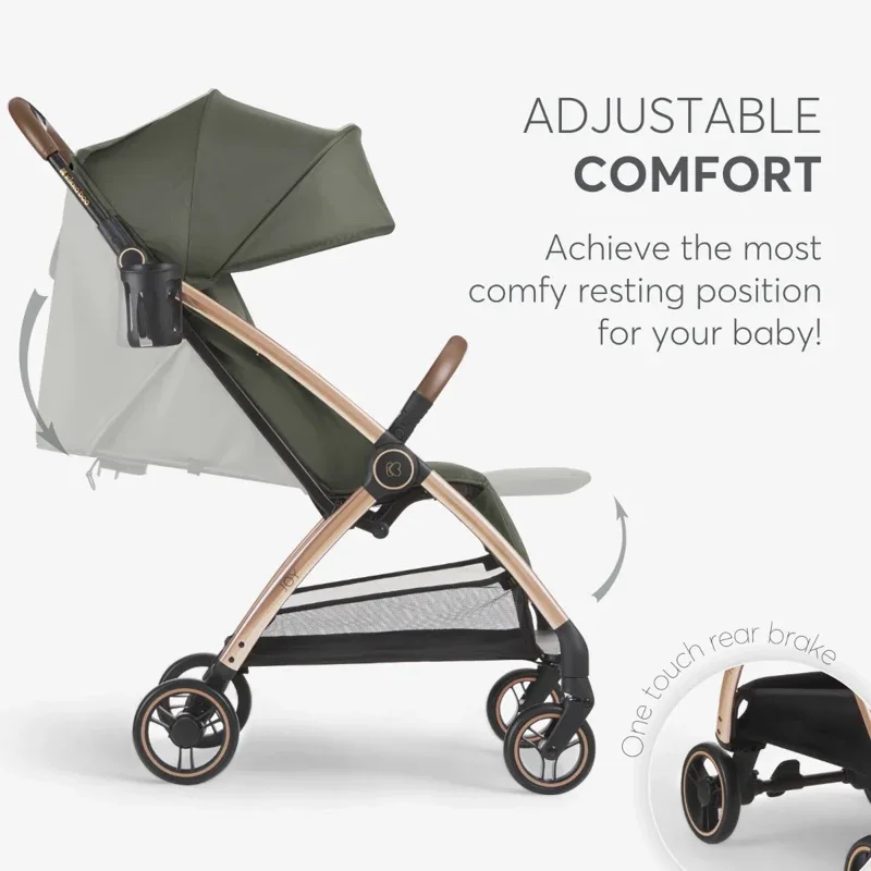 KikkaBoo® Autofolding pushchair Joy Army Green - Image 5