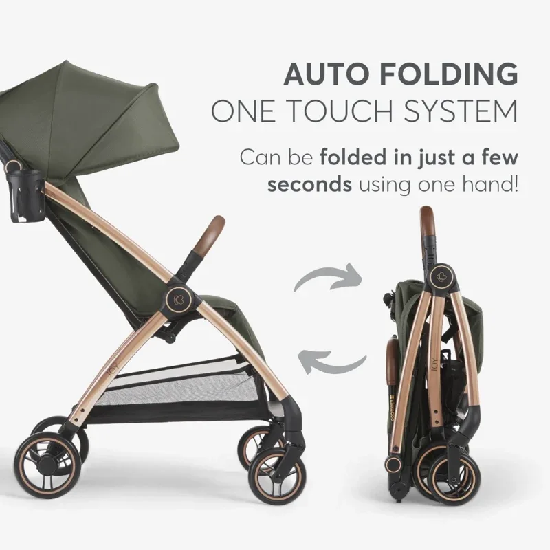 KikkaBoo® Autofolding pushchair Joy Army Green - Image 6