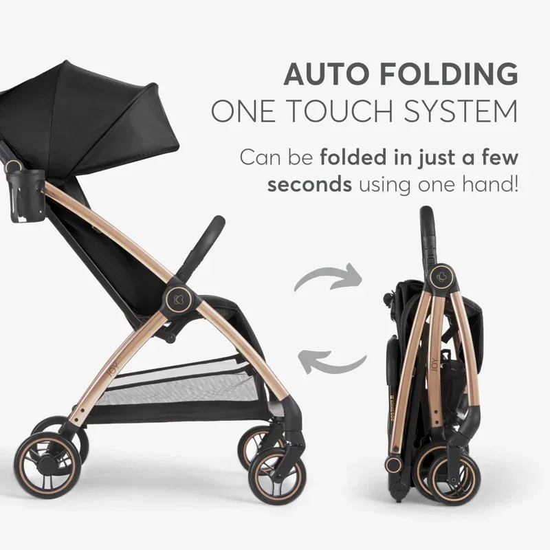 KikkaBoo® Autofolding pushchair Joy Black - Image 5