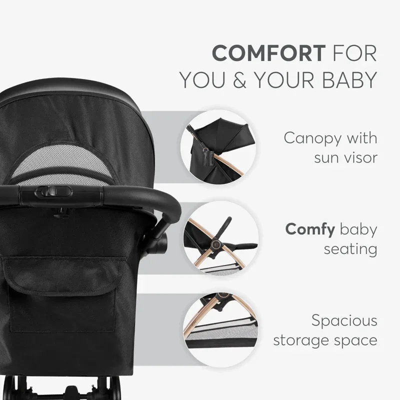 KikkaBoo® Autofolding pushchair Joy Black - Image 6