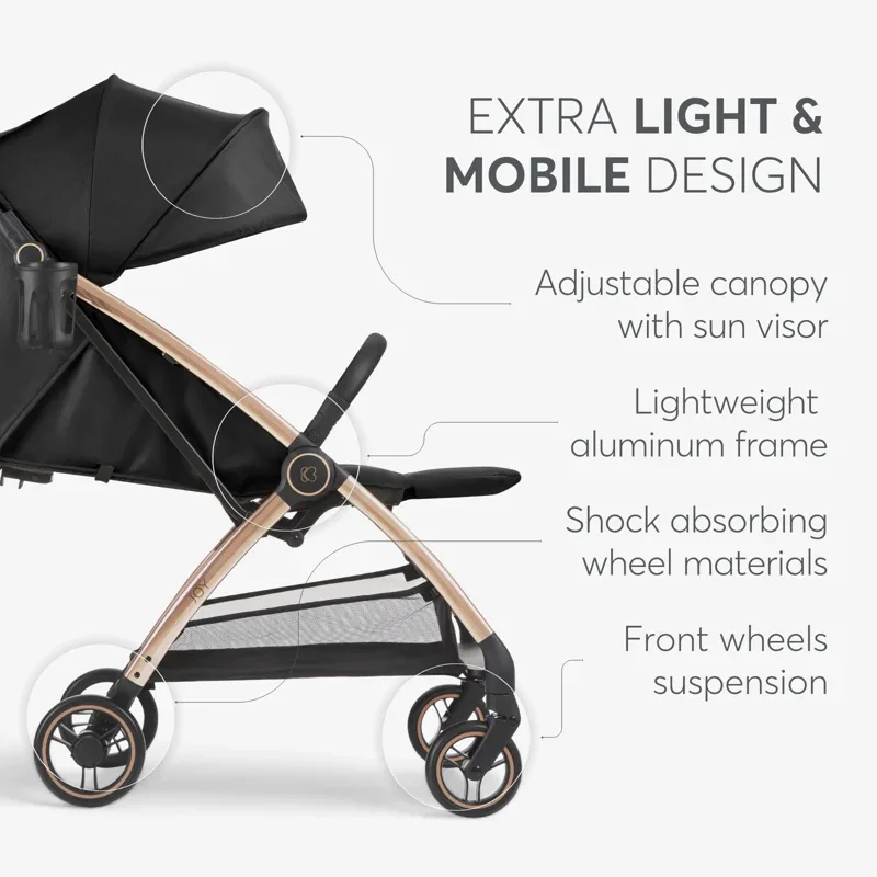 KikkaBoo® Autofolding pushchair Joy Black - Image 7