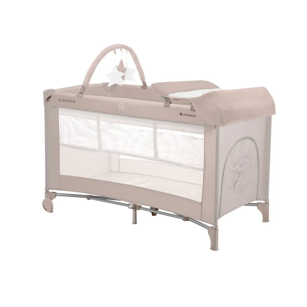 KikkaBoo® Baby cot 2 levels 125x65 So Gifted PLUS Beige - Image 11