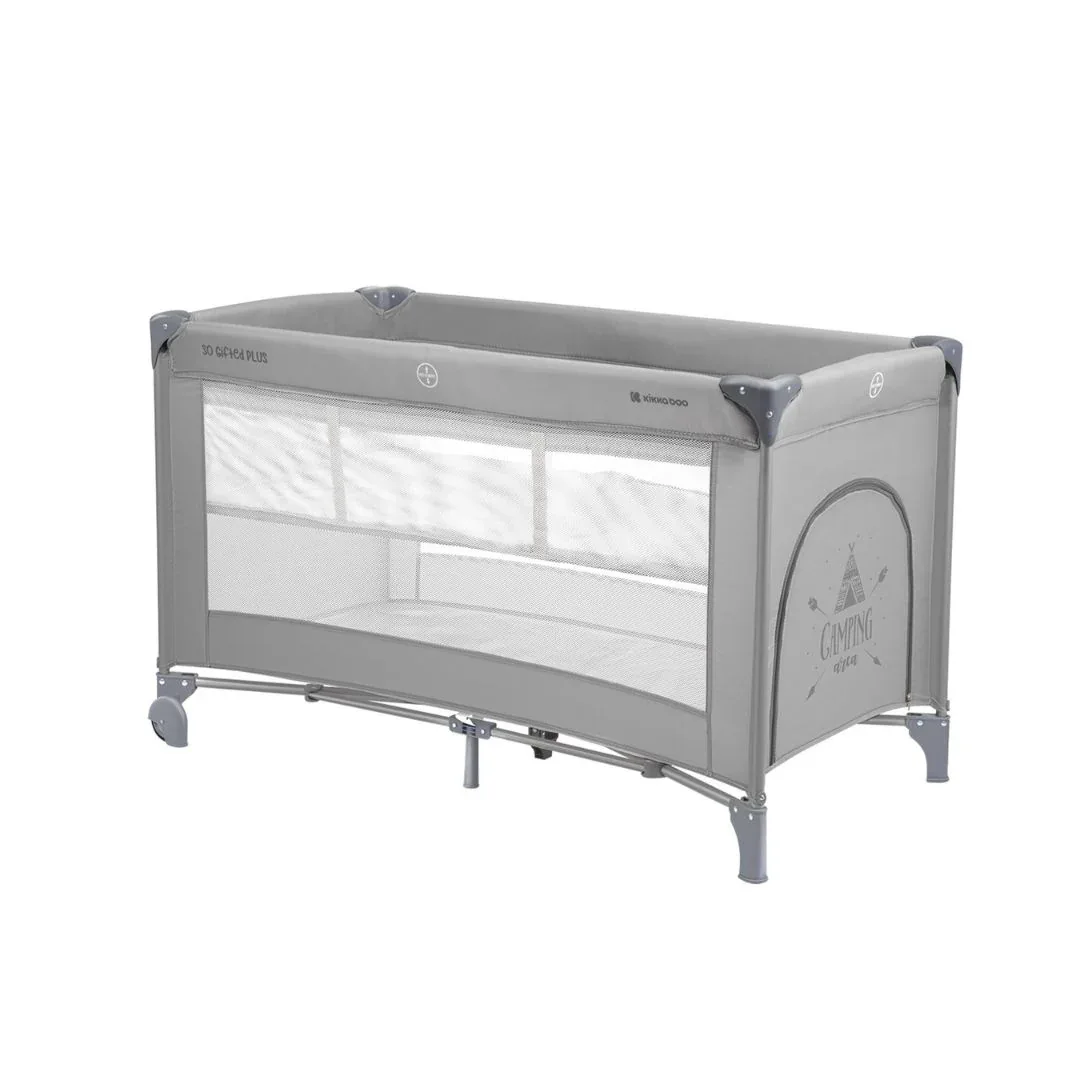 KikkaBoo® Baby cot 2 levels 125x65 So Gifted PLUS Grey - Image 5