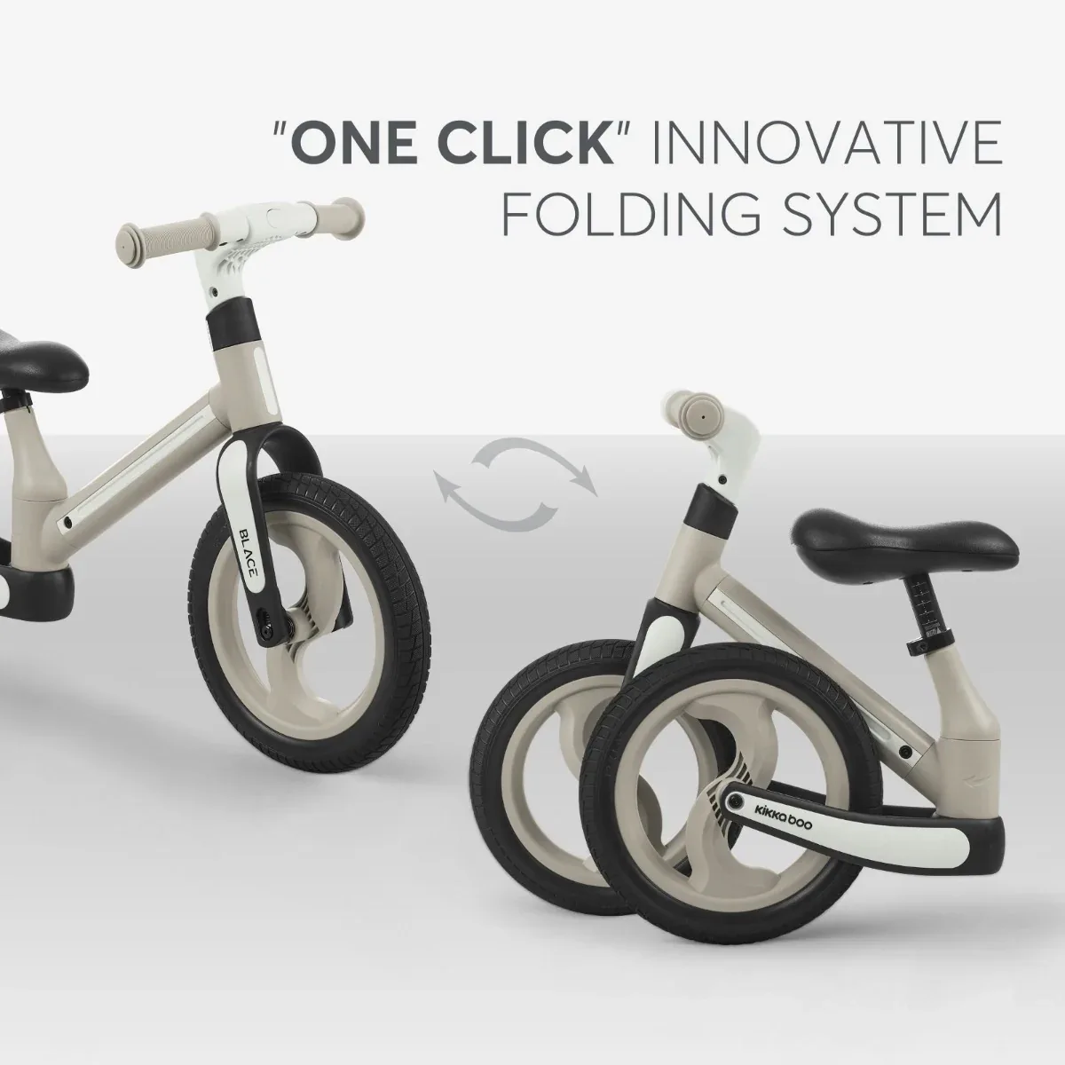 KikkaBoo® Balance bike Blace Grey - Image 5