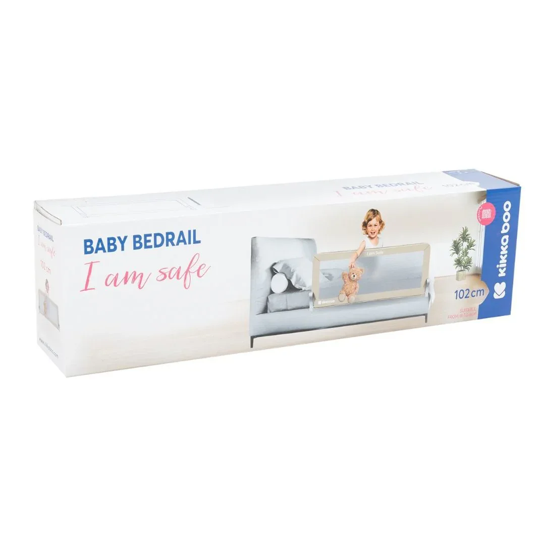 KikkaBoo® Bed rail I am Safe 102cm Beige - Image 5