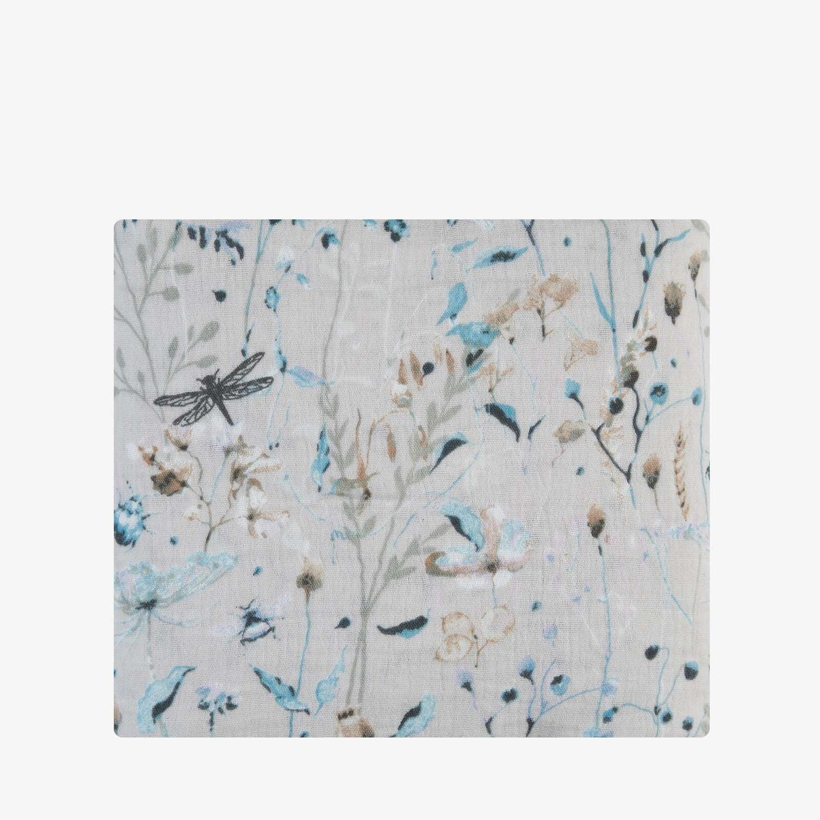 KikkaBoo® Double layer muslin blanket 100x100 cm Dreamy Fields Grey - Image 2