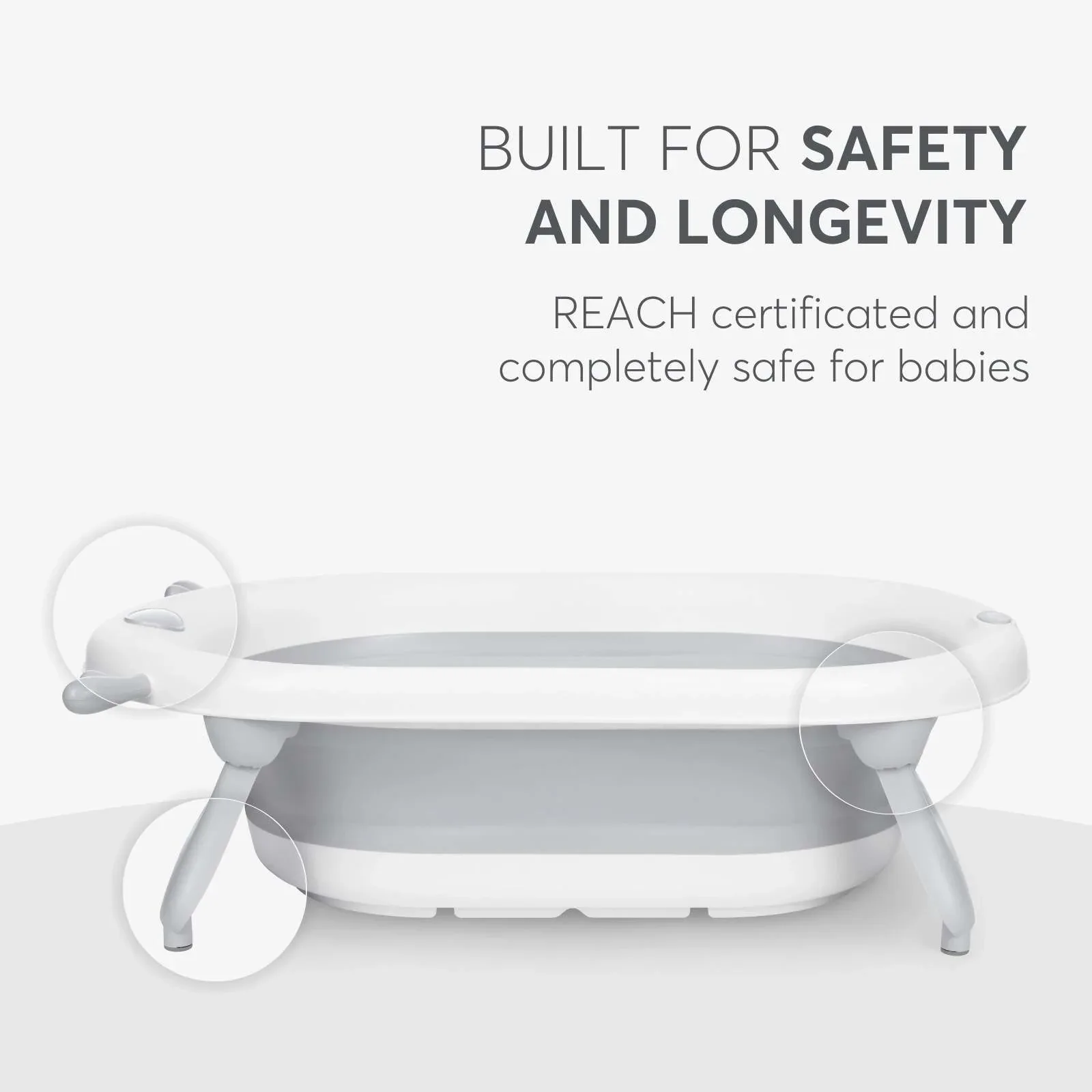 KikkaBoo® Foldable bathtub Foldy Grey - Image 5