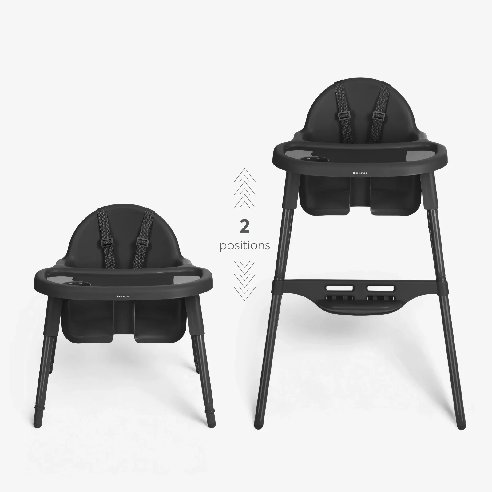 KikkaBoo® Highchair 2in1 Jammy Black - Image 8