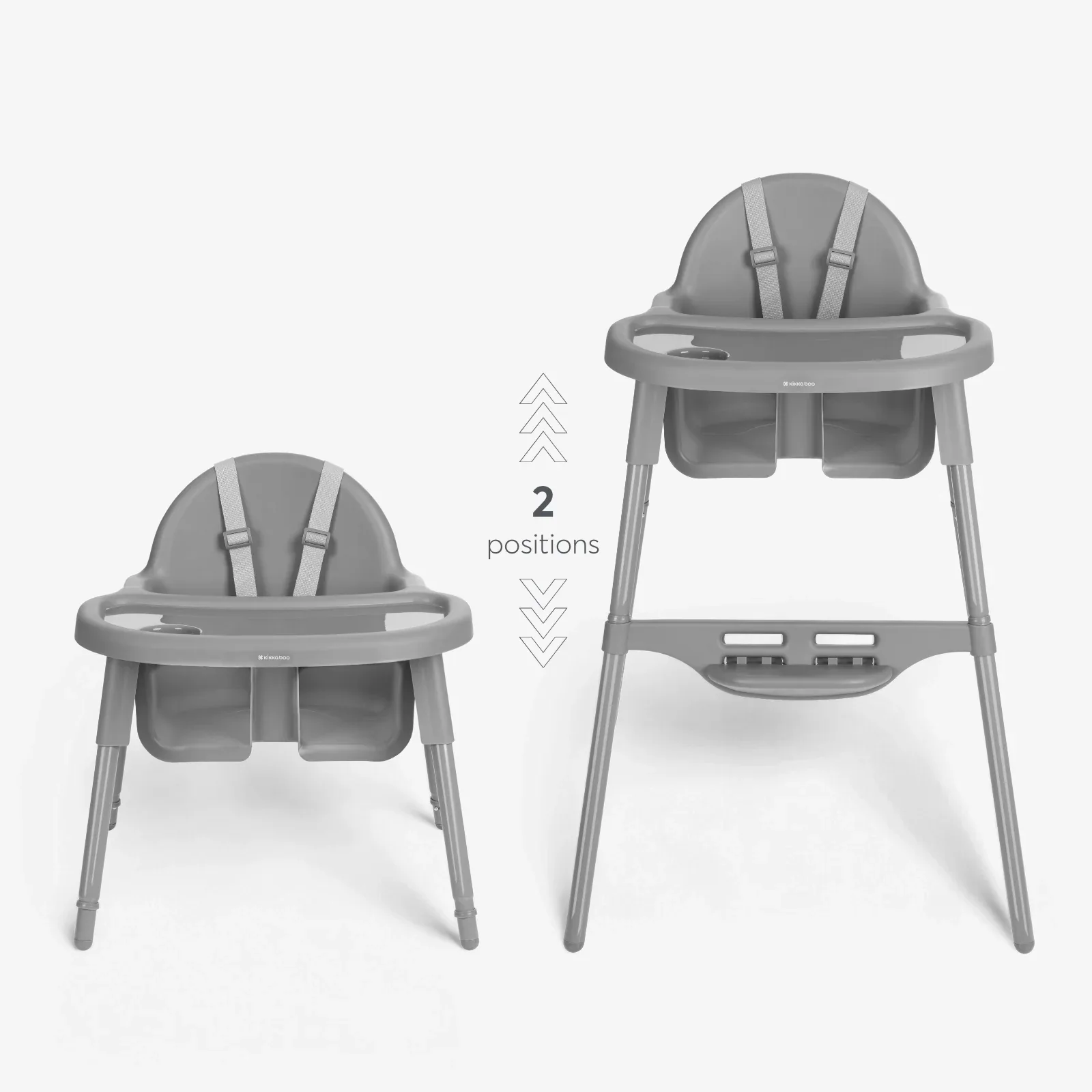 KikkaBoo® Highchair 2in1 Jammy Grey - Image 8