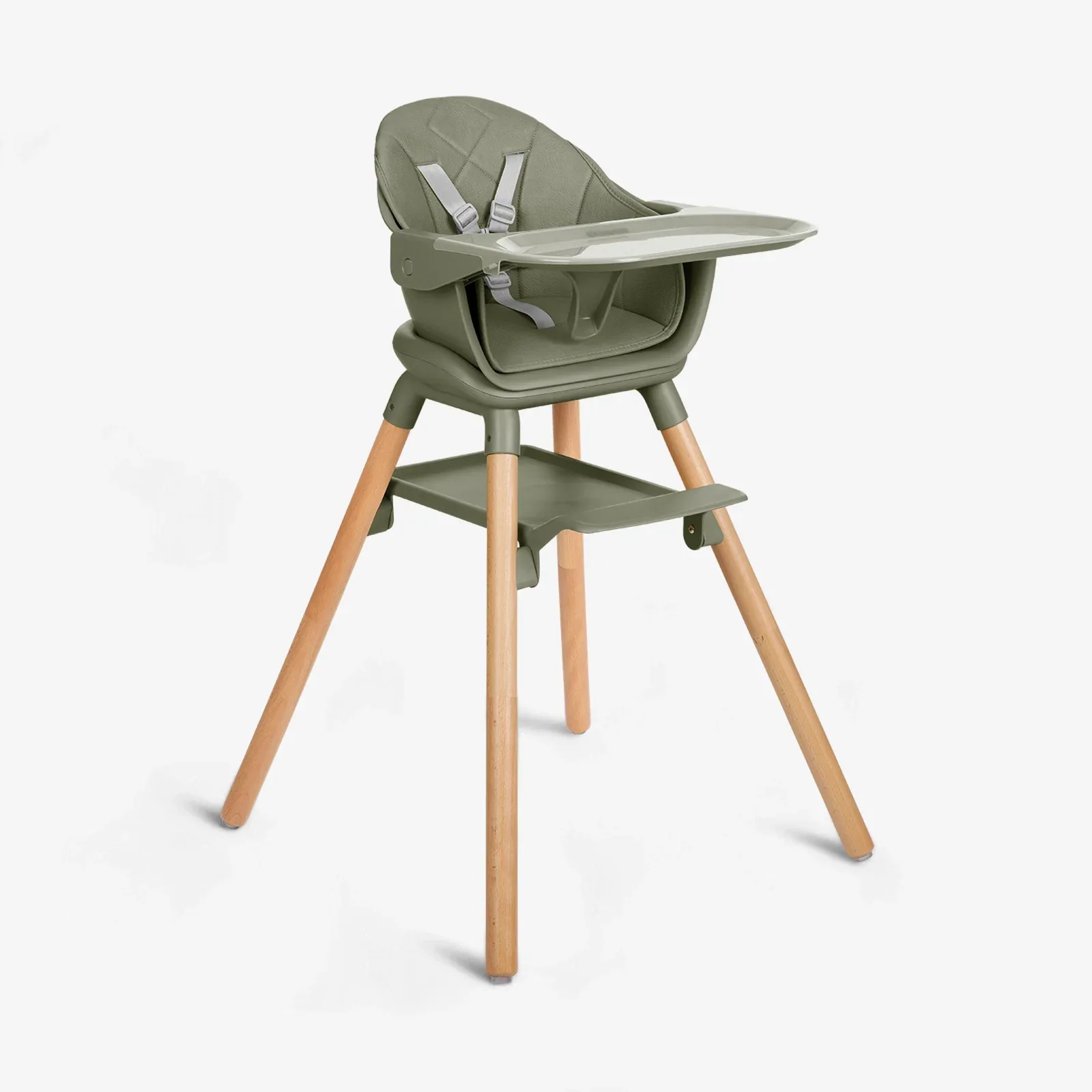KikkaBoo® Highchair 2in1 Woody Army Green