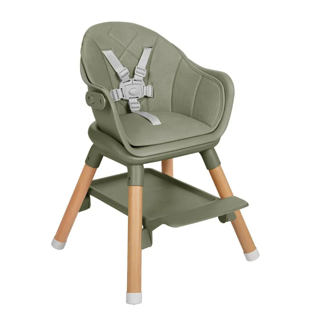 KikkaBoo® Highchair 2in1 Woody Army Green - Image 11