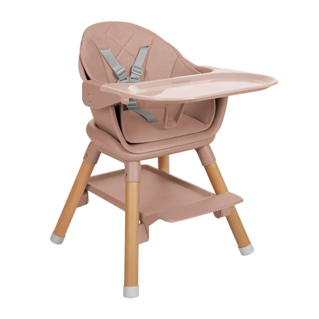 KikkaBoo® Highchair 2in1 Woody Pink - Image 12