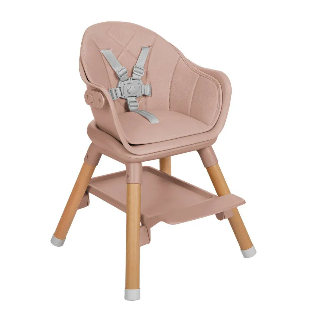 KikkaBoo® Highchair 2in1 Woody Pink - Image 13