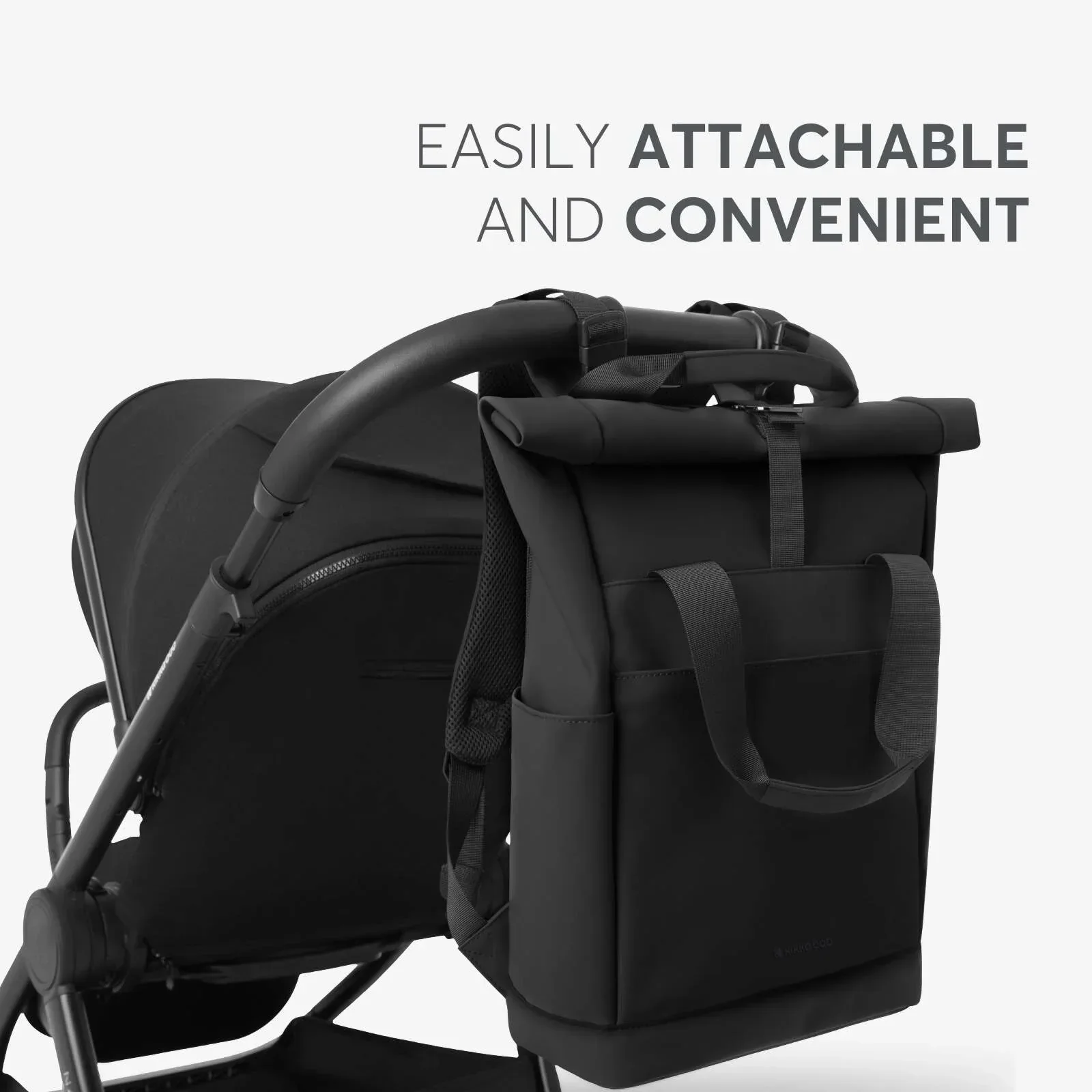 KikkaBoo® Mama bag Cerise Black - Image 4
