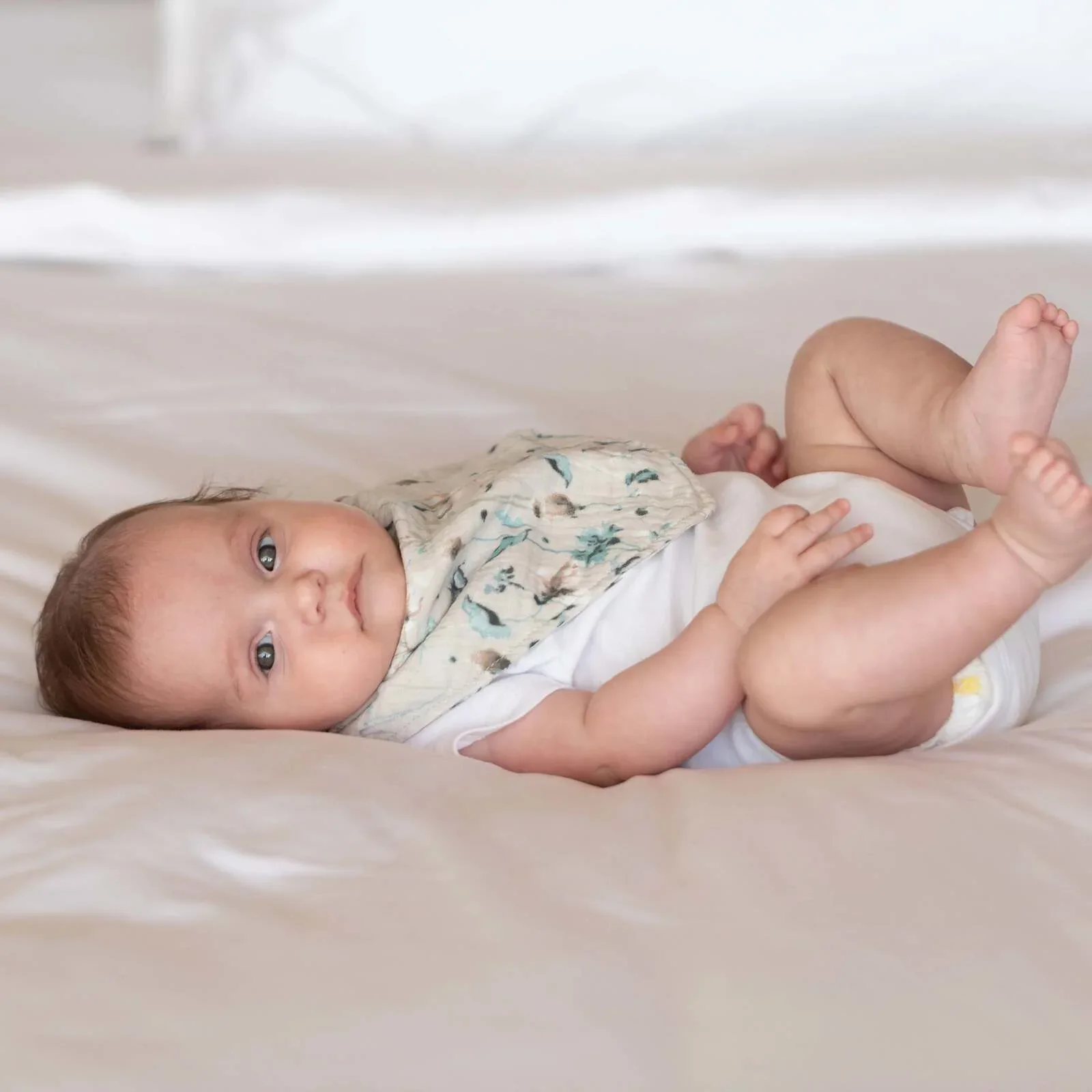 KikkaBoo® Muslin bibs set 2 pcs Dreamy Fields Grey - Image 3